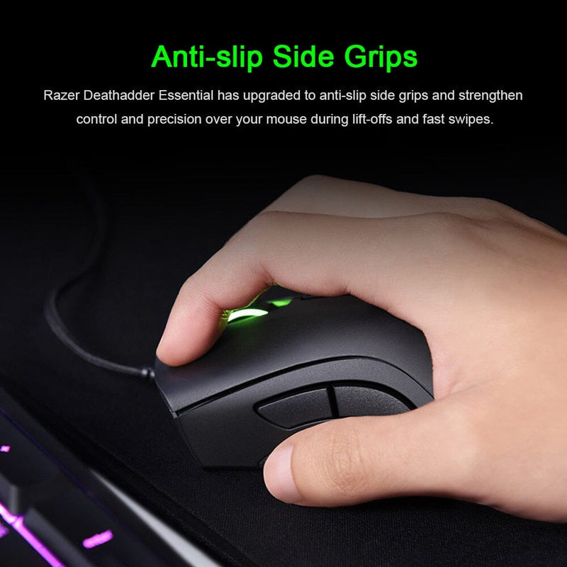 Razer DeathAdder Essential Wired Gaming Mouse 6400DPI Ergonomic Professional-Grade Optical Sensor Razer Mice For Computer Laptop 0 XTPROTECH 
